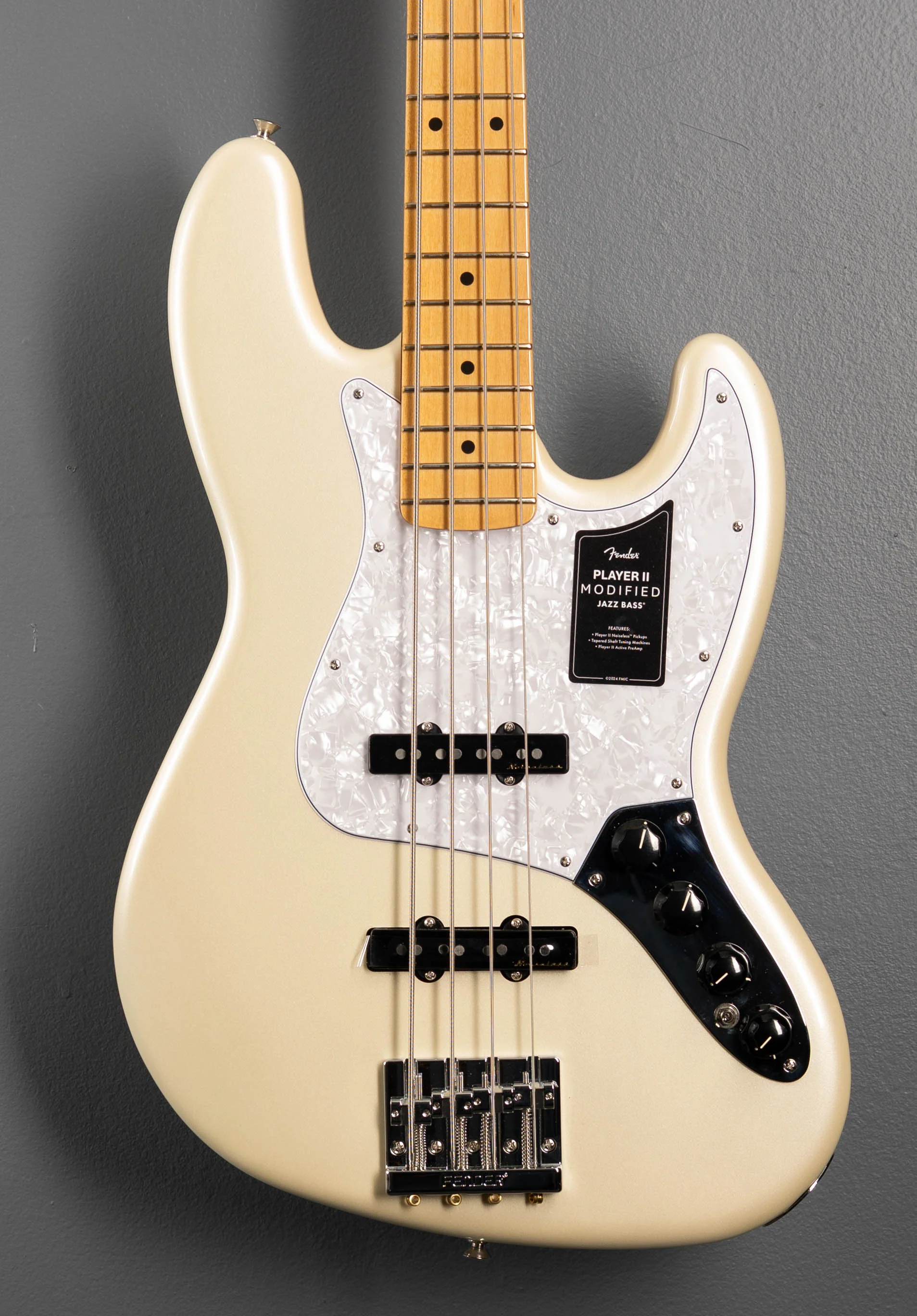 Player II Modified Active Jazz Bass - Olympic Pearl - Image 2