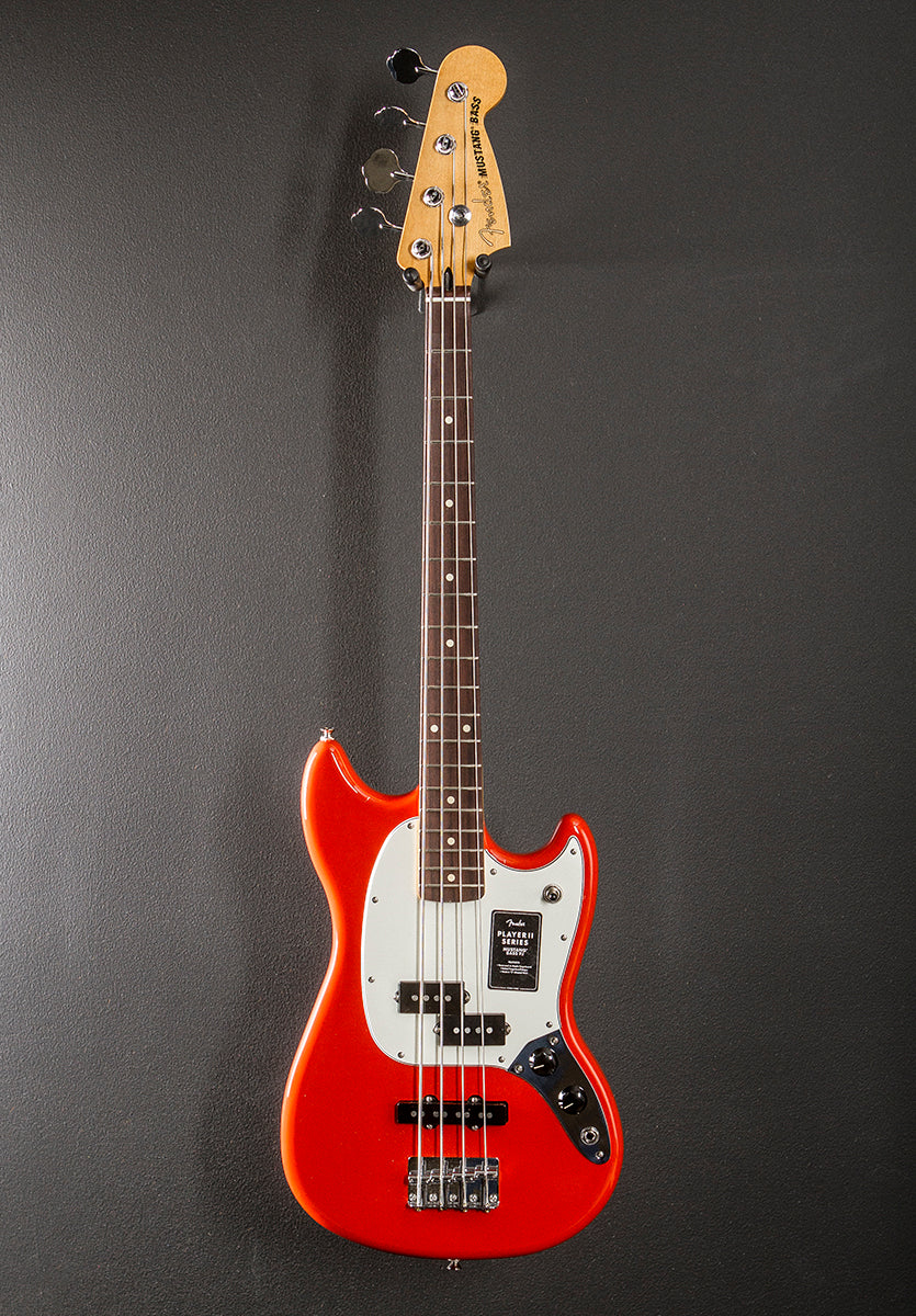 Player II Mustang Bass PJ - Coral Red w/Rosewood - Image 3