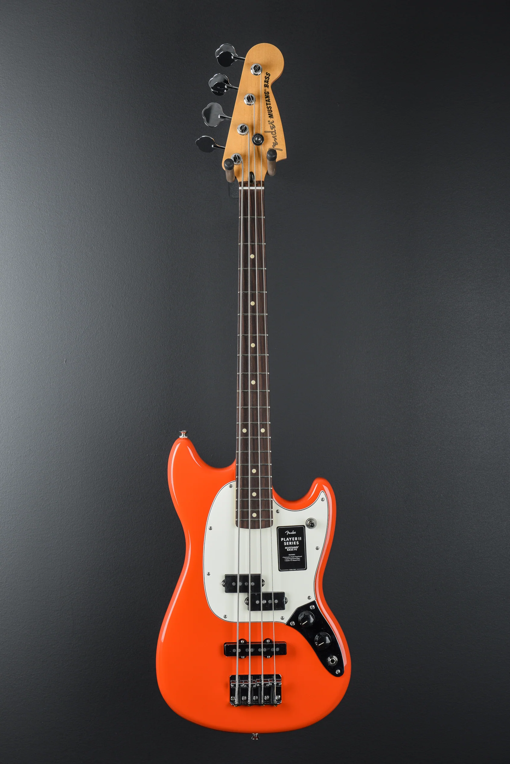 Player II Mustang Bass PJ - Coral Red w/Rosewood - Image 3