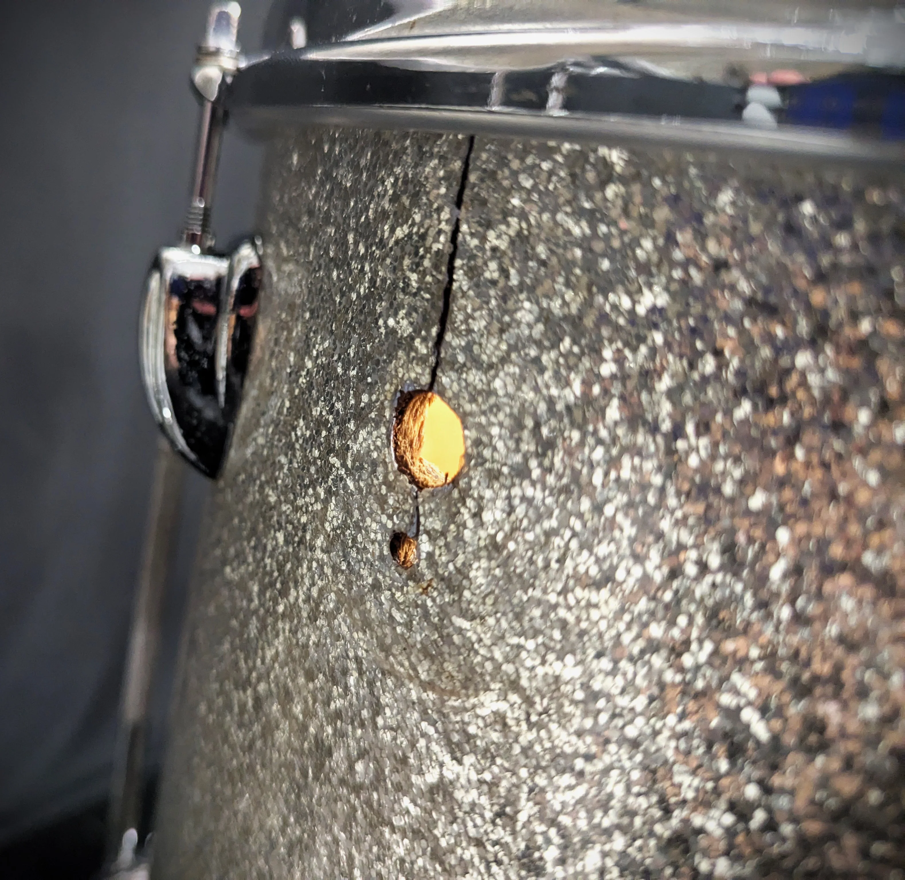 Silver Sparkle Concert Tom 4-Piece Shell Pack Vintage 60s - Image 13