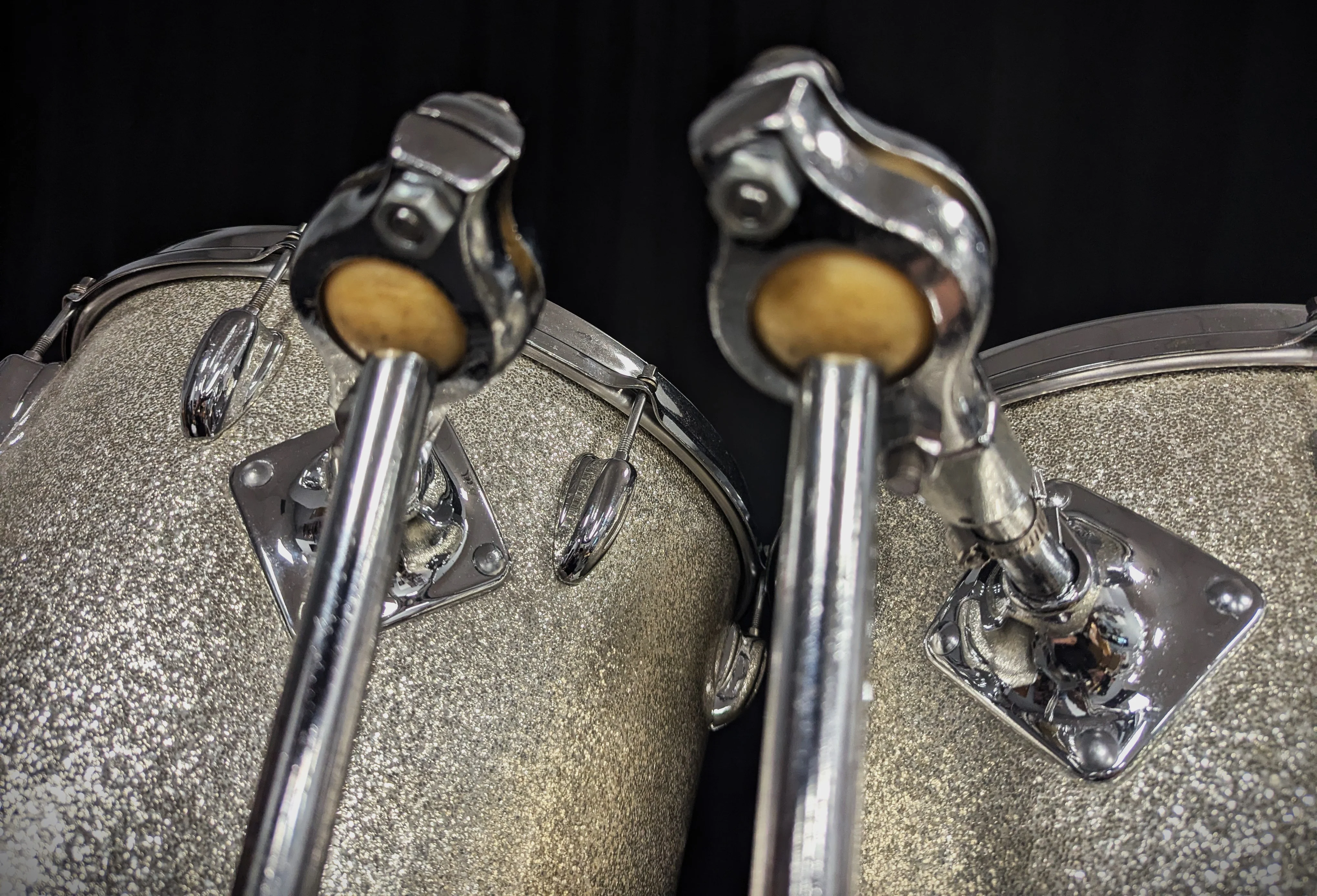 Silver Sparkle Concert Tom 4-Piece Shell Pack Vintage 60s - Image 4