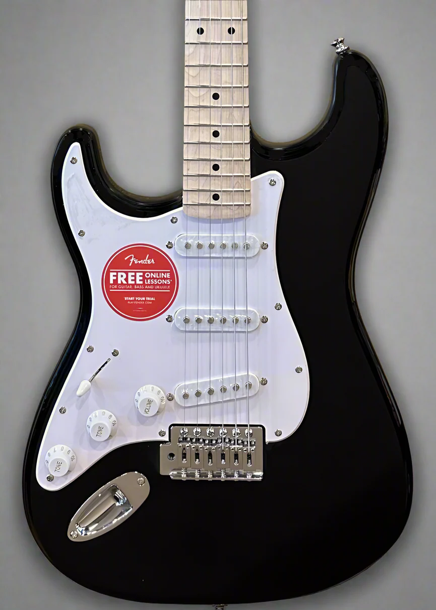 Sonic Stratocaster Left Hand - Black w/Maple - Image 2