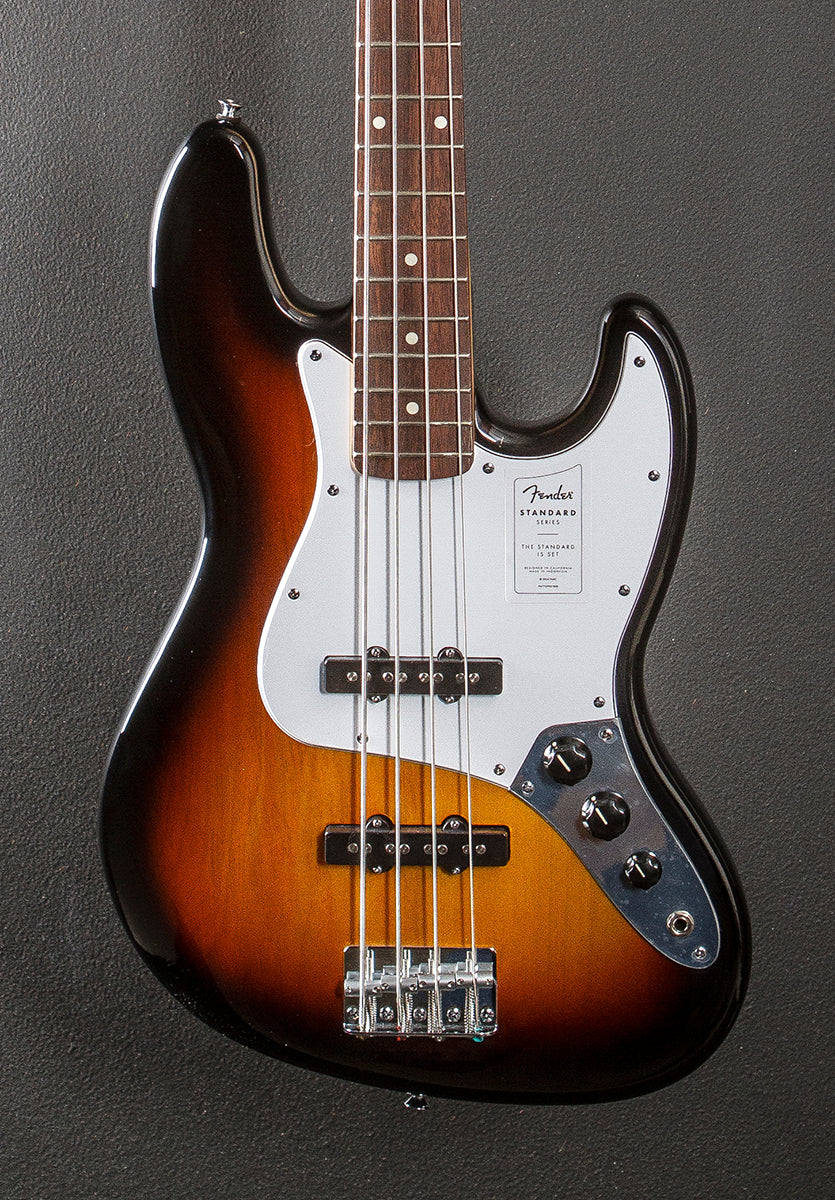 Standard Jazz Bass - 3 Color Sunburst w/Indian Laurel - Image 2