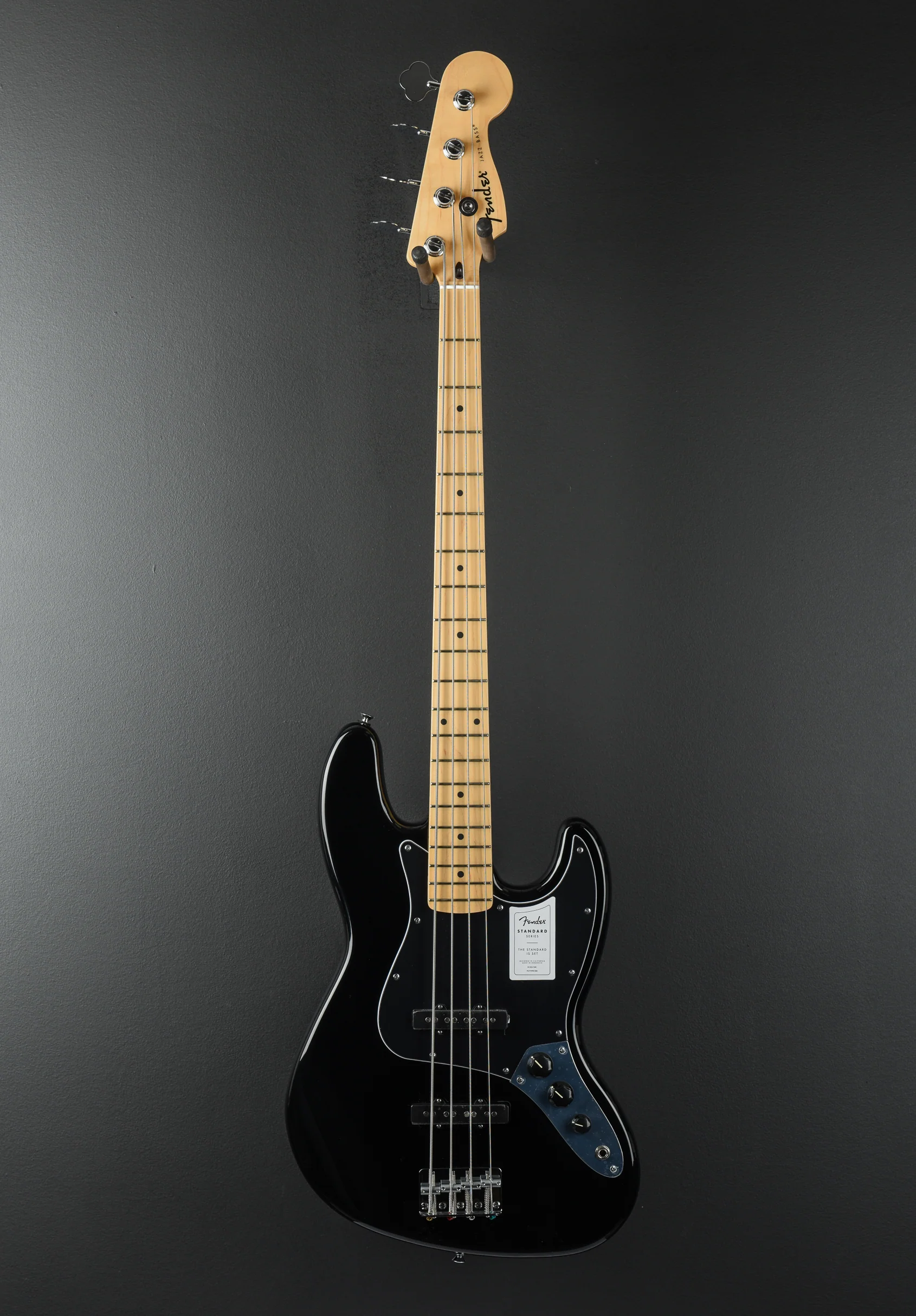 Standard Jazz Bass - Black w/Maple - Image 3