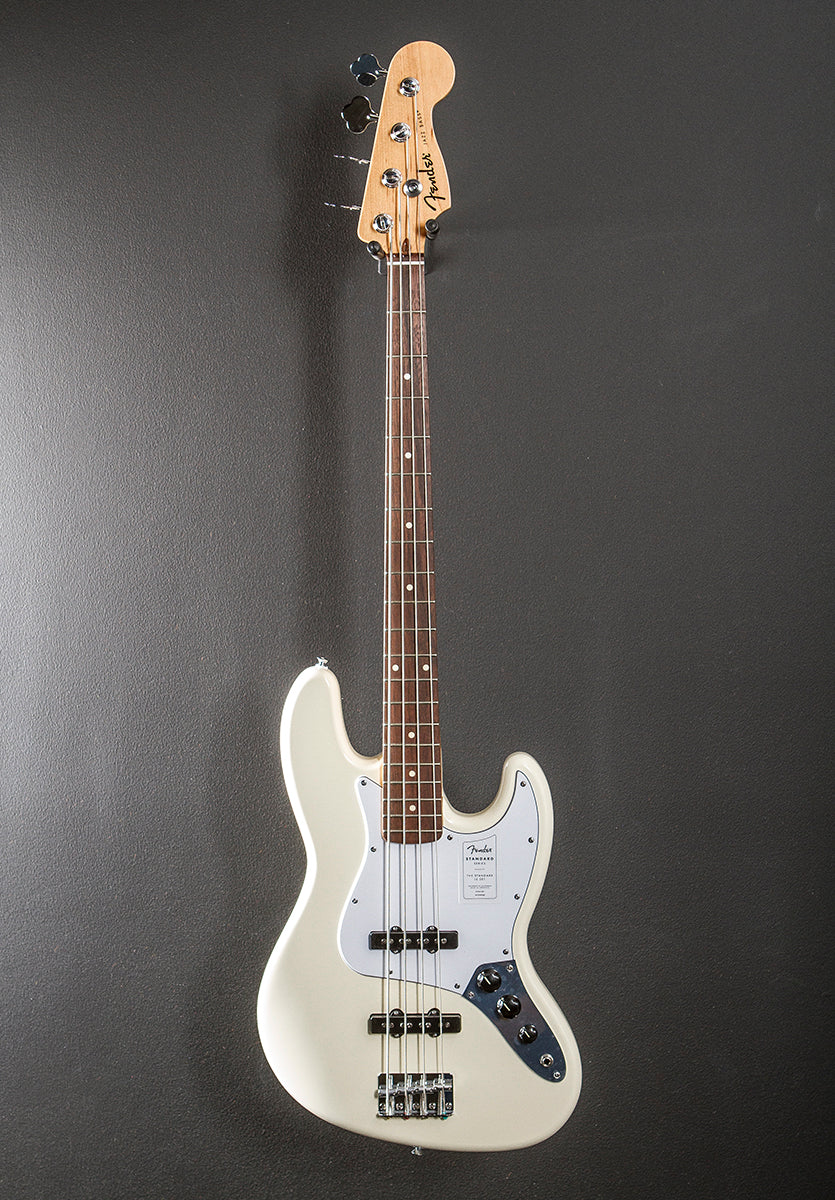 Standard Jazz Bass - Olympic White w/Indian Laurel - Image 3