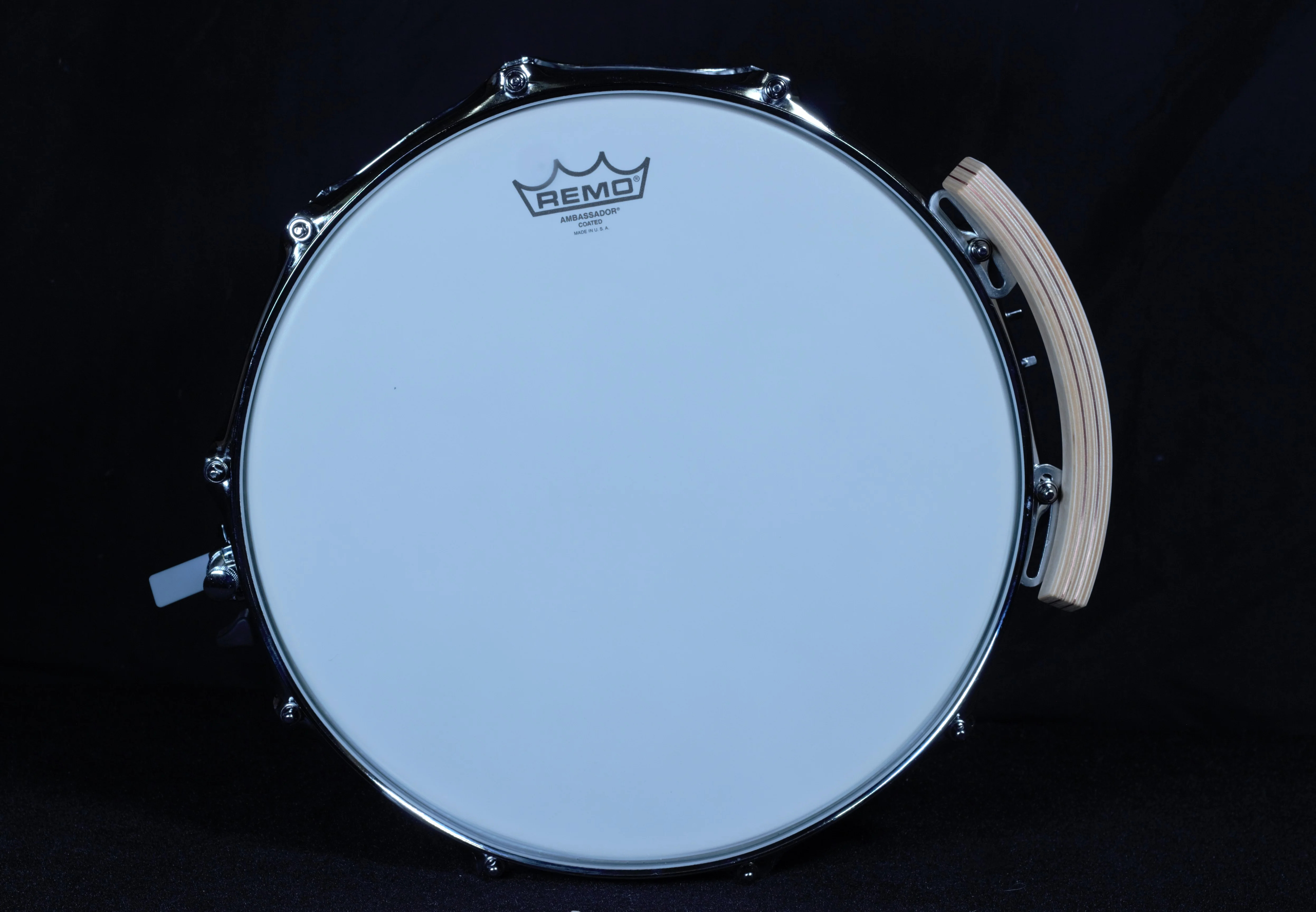 White Marine Pearl Click-mates Snare Drum with X-Click - Image 4